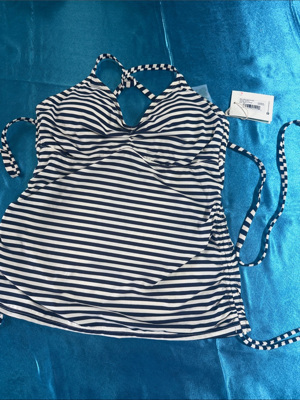 Carve Designs Navy and White Striped One-Piece Tankini